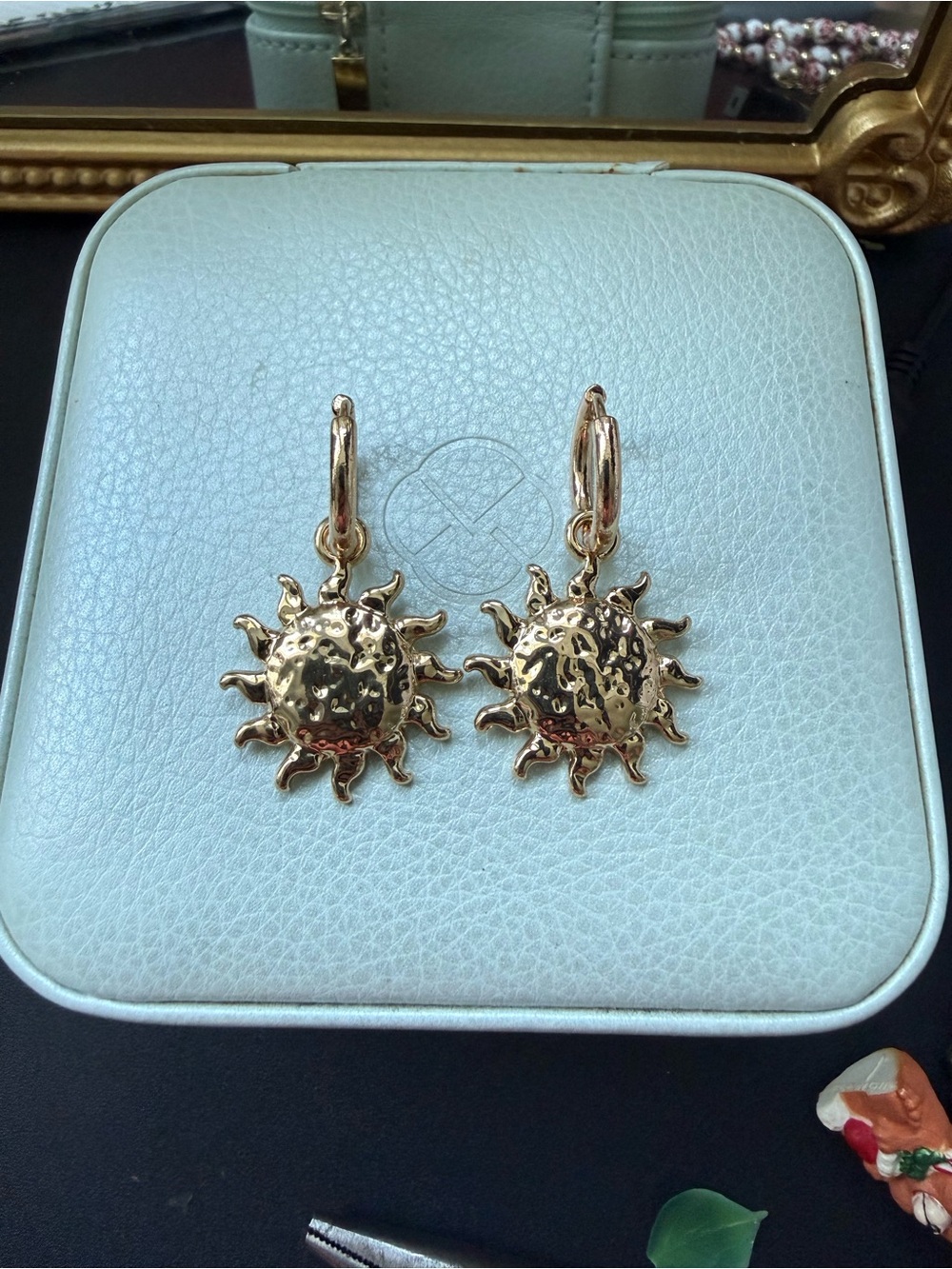 NWOT Gold Sun Earrings